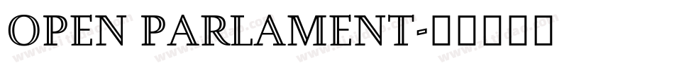 Open Parlament字体转换